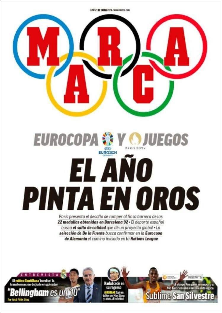 Portadas Deportivas Domingo 1/1/2024
