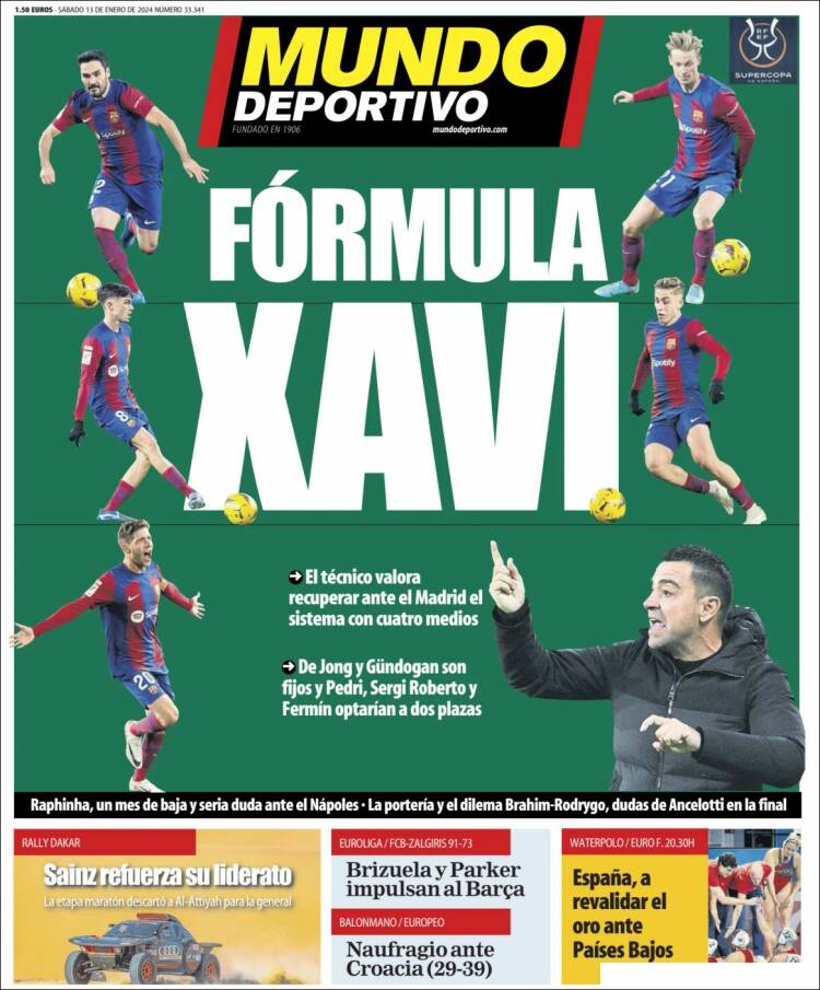 Portadas Deportivas Sábado 13/1/2024 Portadas Deportivas Sábado 13/1/2024
