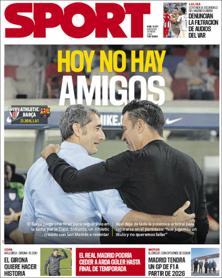 Portadas Deportivas Miércoles 24/1/2024 Portadas Deportivas Miércoles 24/1/2024