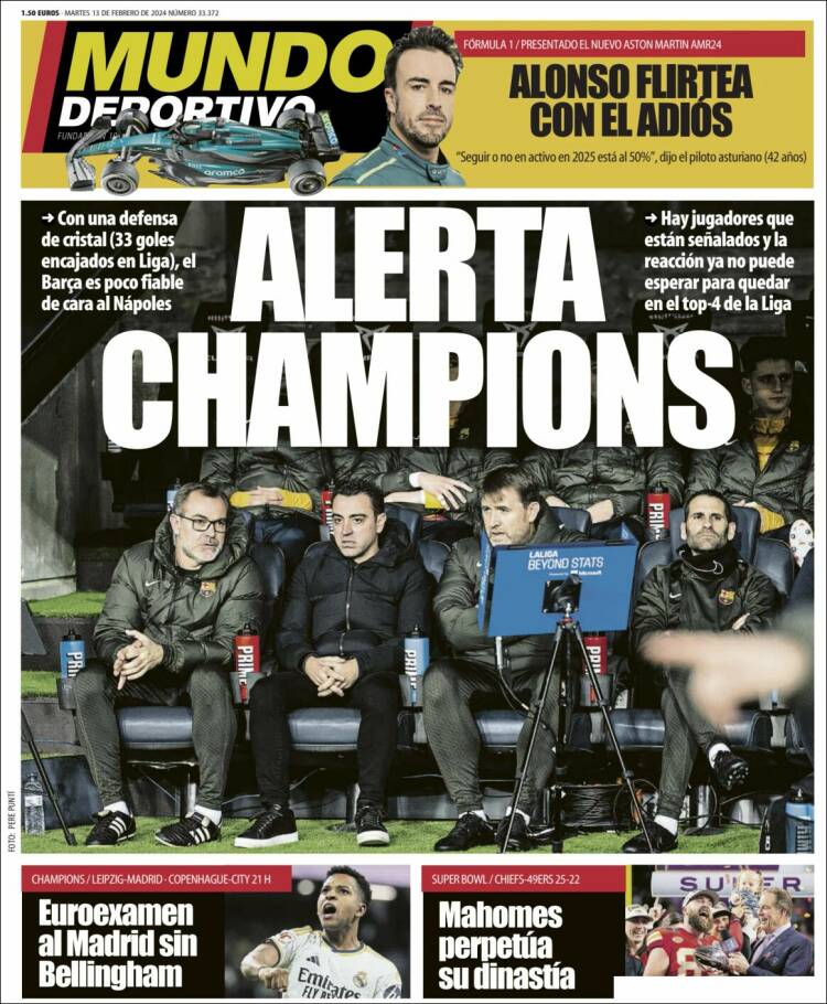 Portadas Deportivas Martes 13/2/2024 Portadas Deportivas Martes 13/2/2024