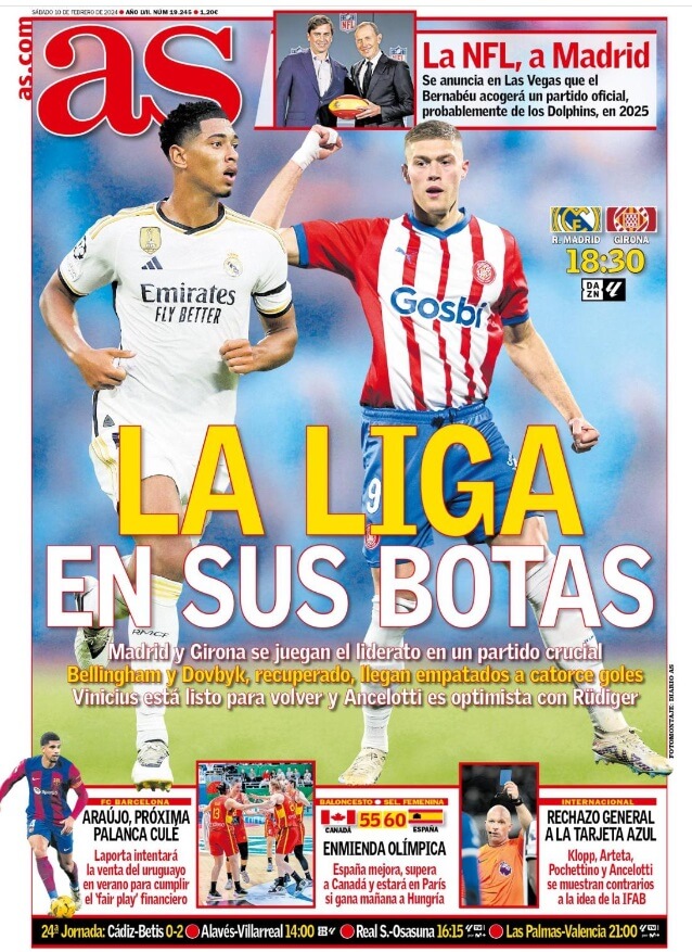 Portadas Deportivas Sábado 10/2/2024