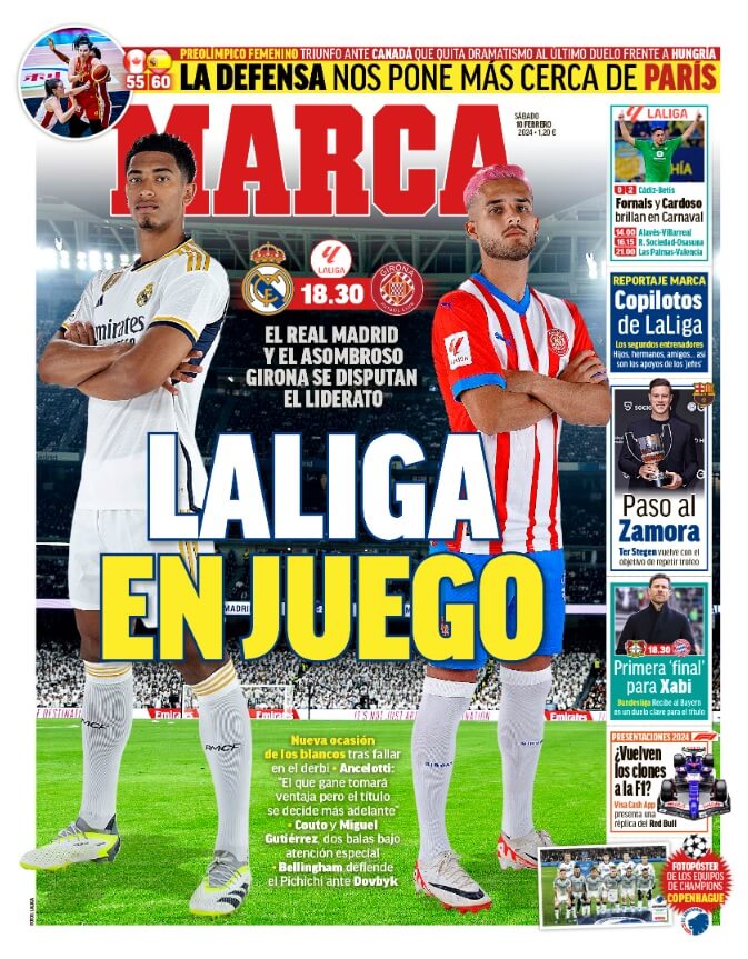 Portadas Deportivas Sábado 10/2/2024