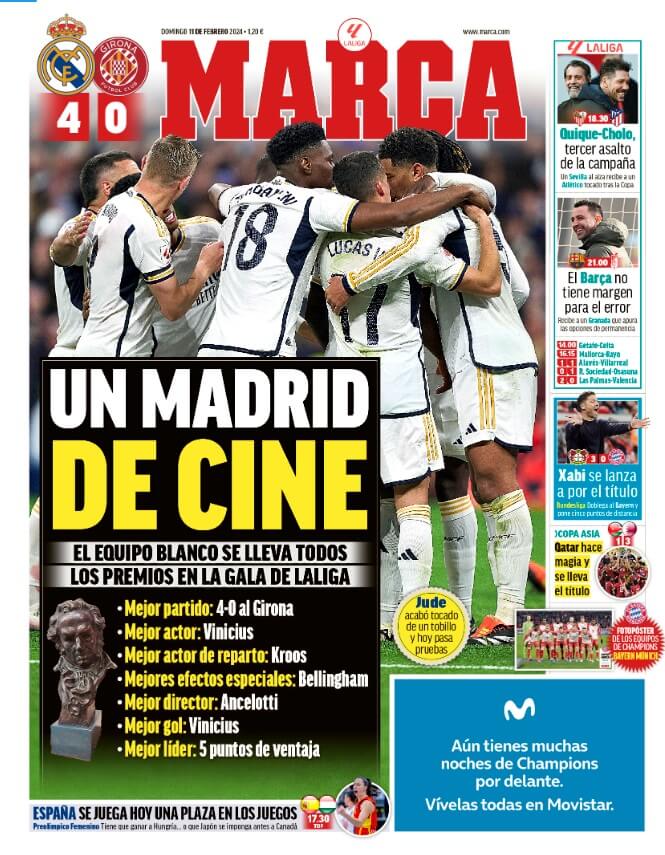 Portadas Deportivas Domingo 11/2/2024 