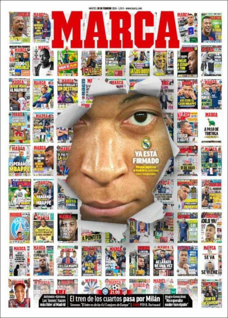 Portadas Deportivas Martes 20/2/2024 Portadas Deportivas Martes 20/2/2024
