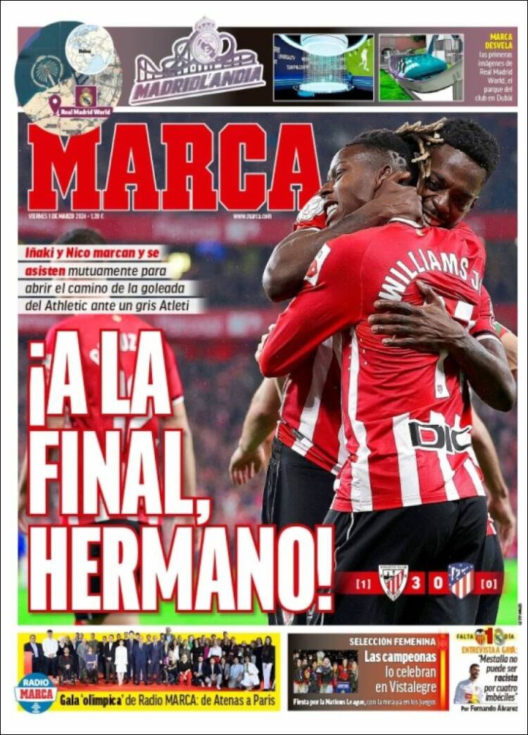 Portadas Deportivas Viernes 1/3/2024 Portadas Deportivas Viernes 1/3/2024