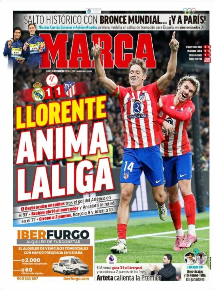 Portadas Deportivas Lunes 5/2/2024