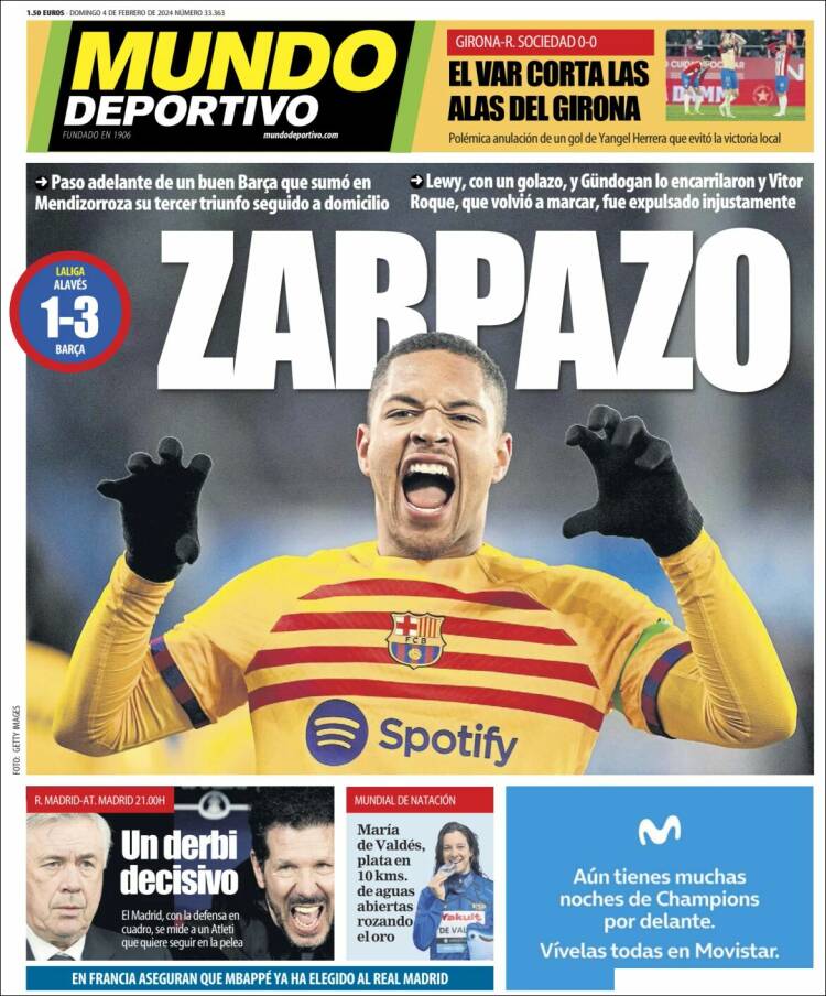 Portadas Deportivas Domingo 4/2/2024