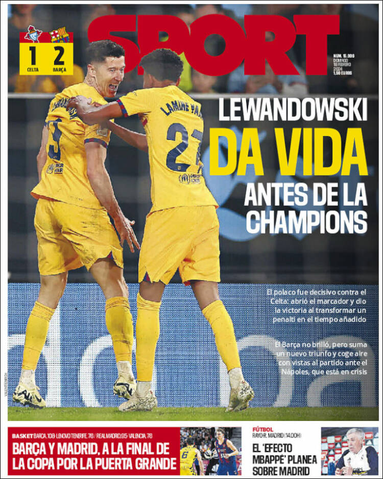 Portadas Deportivas Domingo 18/2/2024 Portadas Deportivas Domingo 18/2/2024