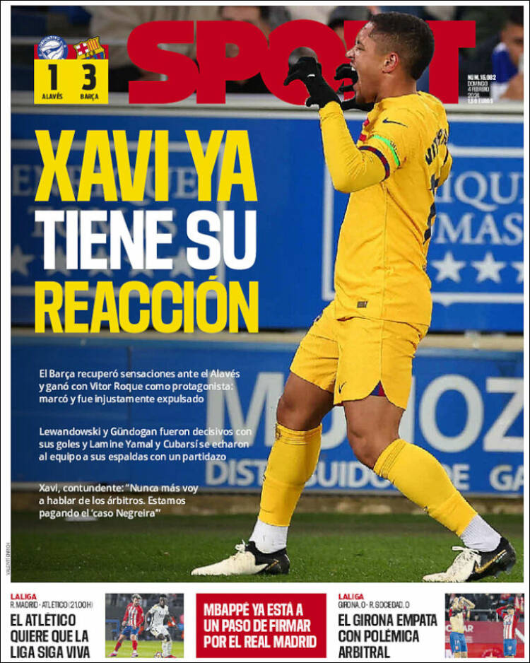 Portadas Deportivas Domingo 4/2/2024