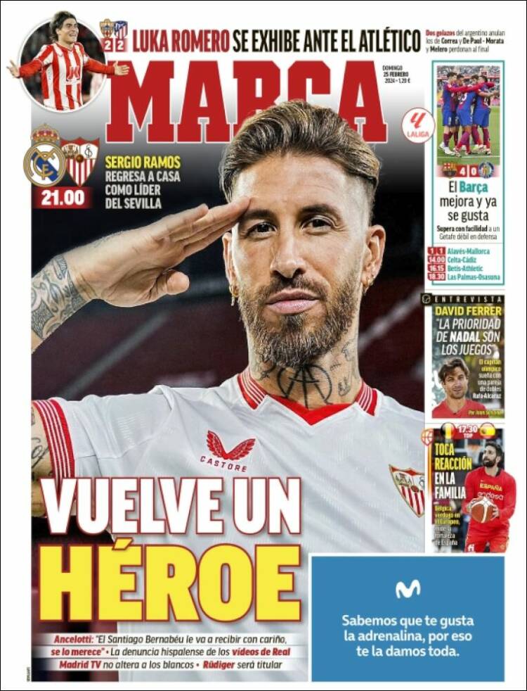 Portadas Deportivas Domingo 25/2/2024 Portadas Deportivas Domingo 25/2/2024
