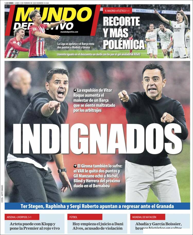 Portadas Deportivas Lunes 5/2/2024
