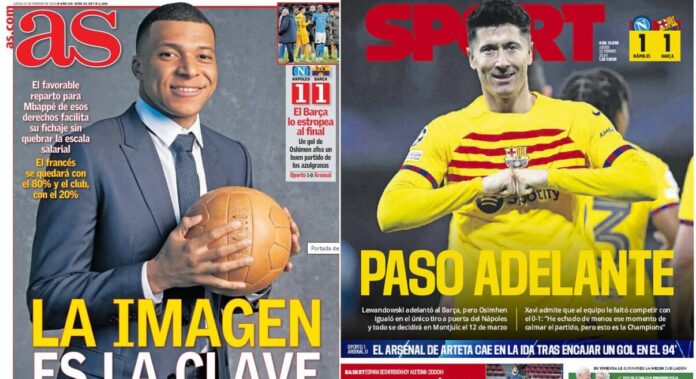 Portadas Deportivas Jueves 22/2/2024 Portadas Deportivas Jueves 22/2/2024