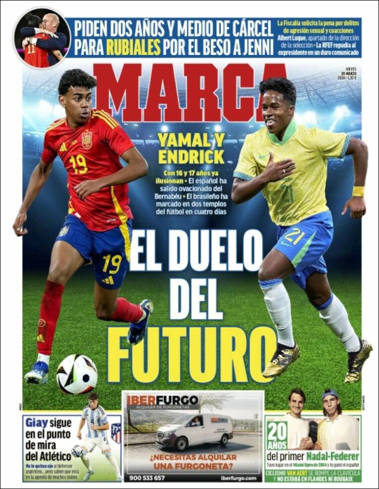 Portadas Deportivas Jueves 28/3/2024 Portadas Deportivas Jueves 28/3/2024