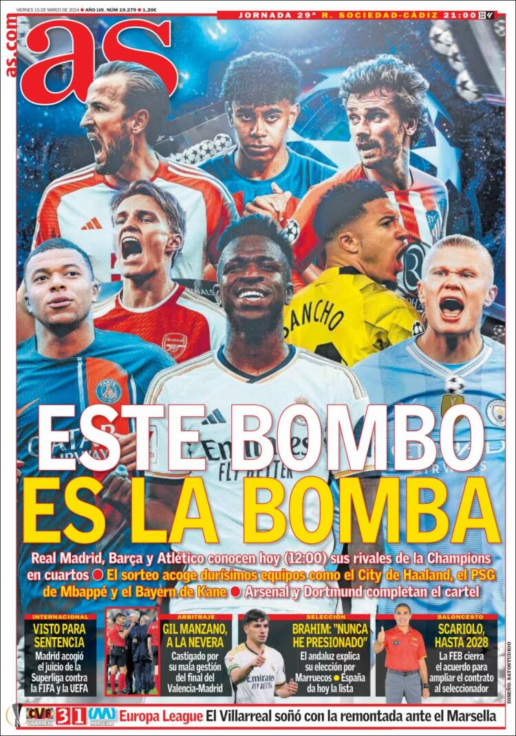 Portadas Deportivas Viernes 15/3/2024