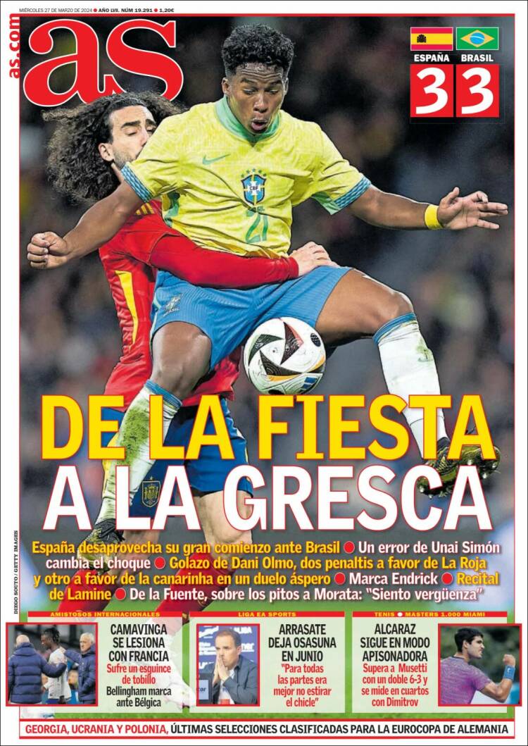 Portadas Deportivas Miércoles 27/3/2024 Portadas Deportivas Miércoles 27/3/2024