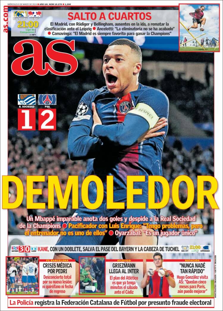 Portadas Deportivas Miércoles 5/3/2024 Portadas Deportivas Miércoles 5/3/2024