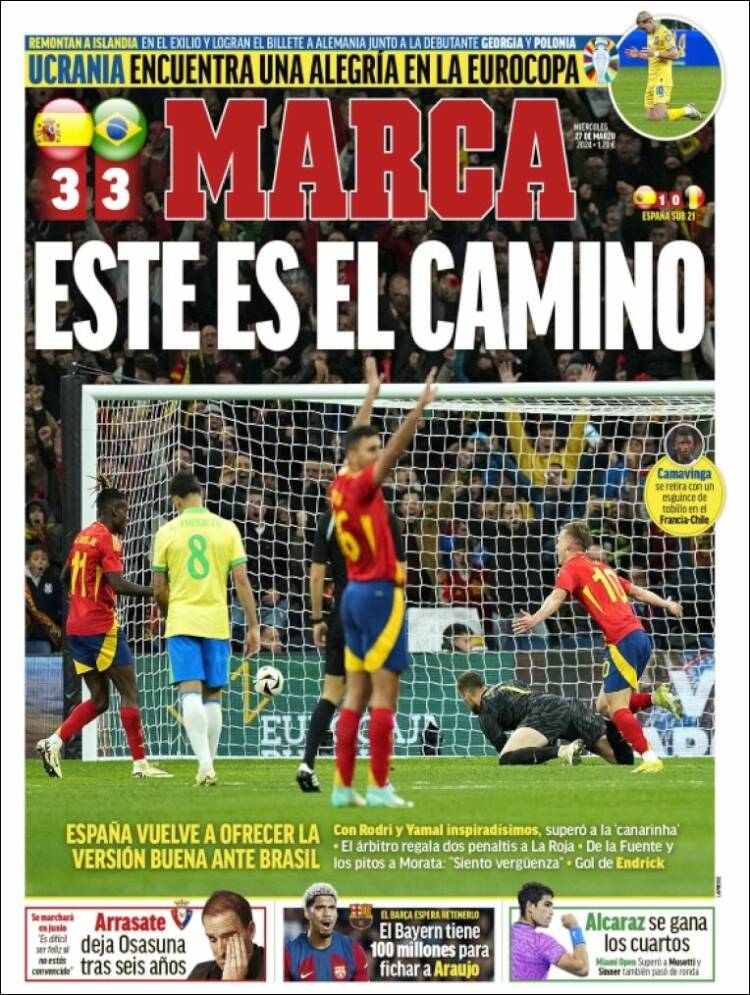 Portadas Deportivas Miércoles 27/3/2024 Portadas Deportivas Miércoles 27/3/2024