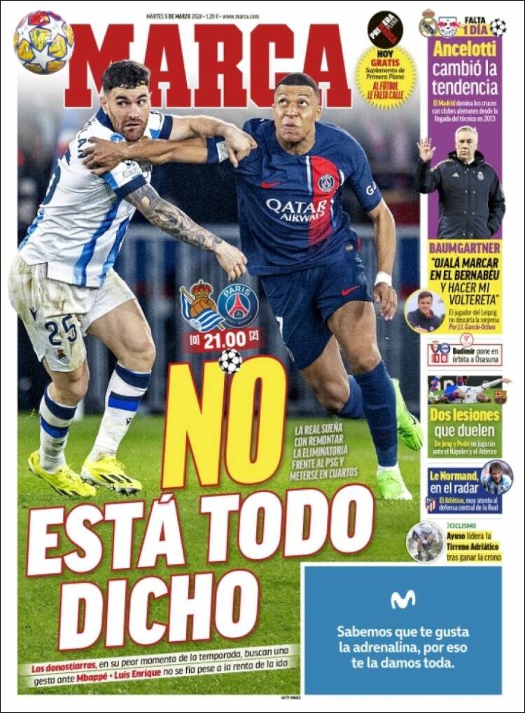 Portadas Deportivas Martes 5/3/2024 Portadas Deportivas Martes 5/3/2024