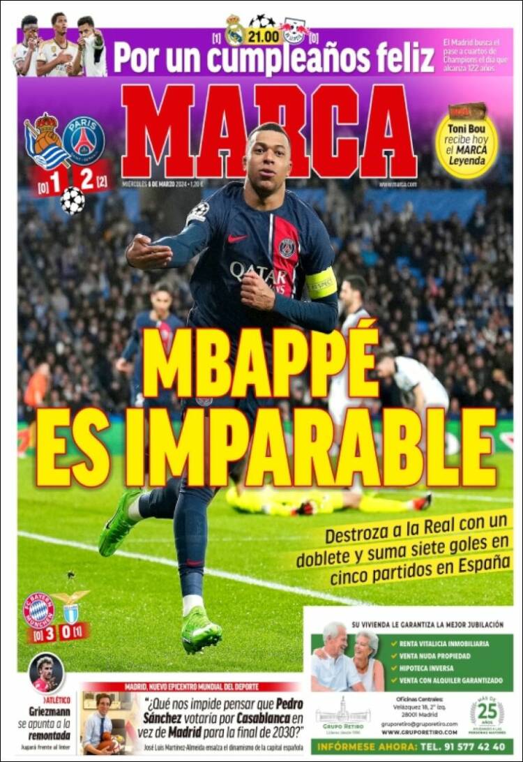 Portadas Deportivas Miércoles 5/3/2024 Portadas Deportivas Miércoles 5/3/2024