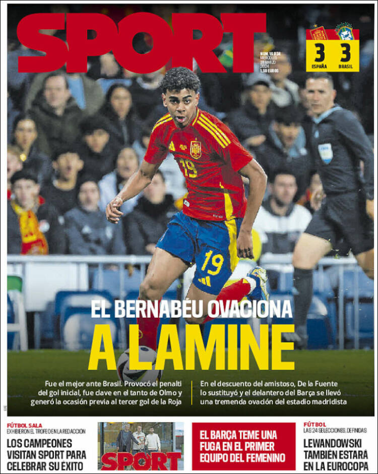 Portadas Deportivas Miércoles 27/3/2024 Portadas Deportivas Miércoles 27/3/2024