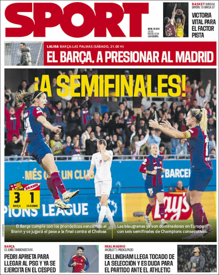 Portadas Deportivas Viernes 29/3/2024