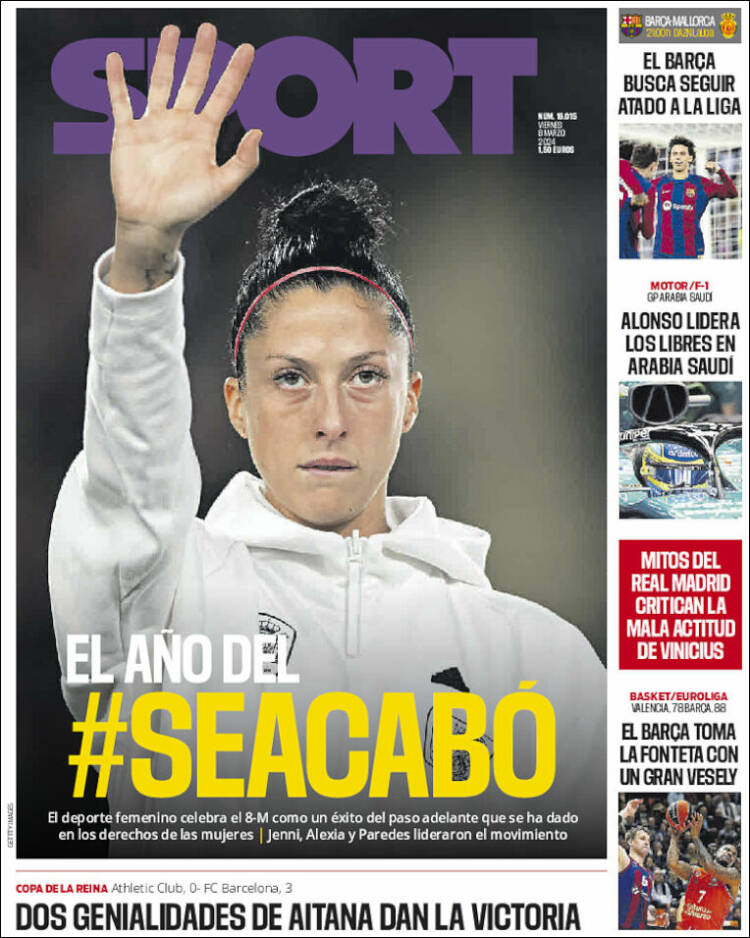 Portadas Deportivas Viernes 8/3/2024