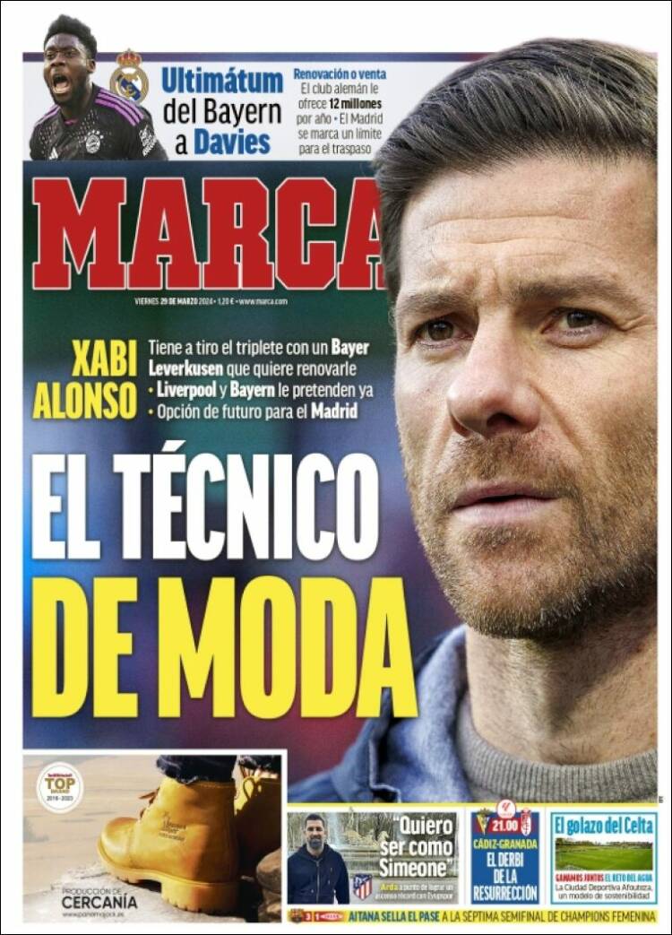 Portadas Deportivas Viernes 29/3/2024