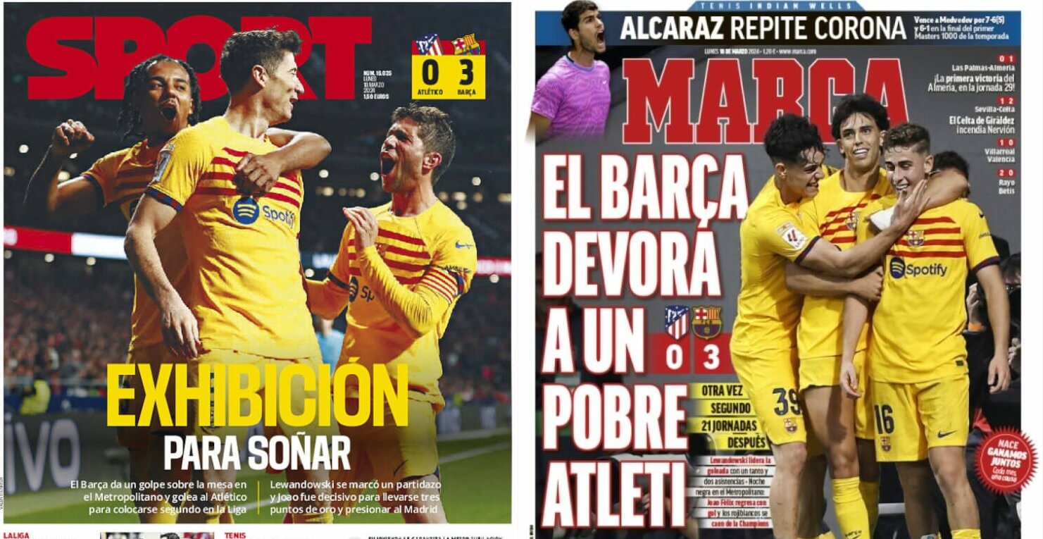 Portadas Deportivas Lunes 18/3/2024 | Marca, As, Sport, Mundo Deportivo Portadas Deportivas Lunes 18/3/2024