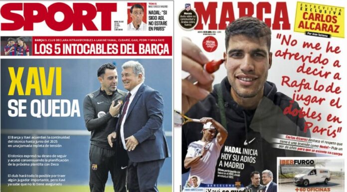 Portadas Deportivas Jueves 25/4/2024