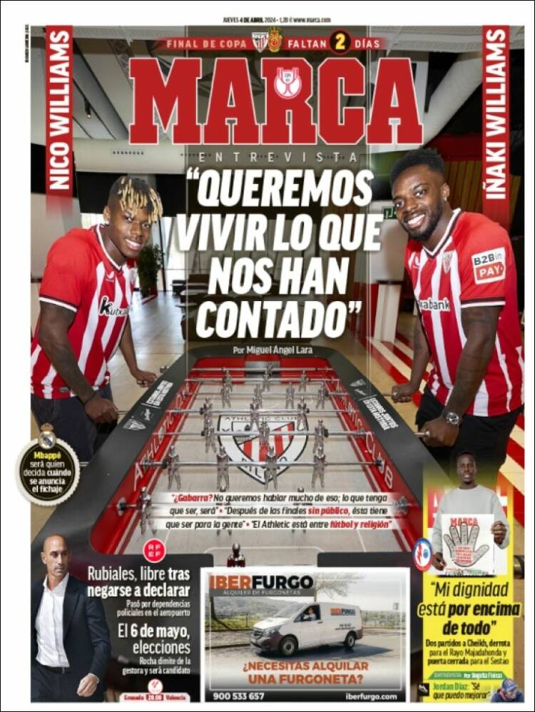 Portadas Deportivas Jueves 4/4/2024 Portadas Deportivas Jueves 4/4/2024