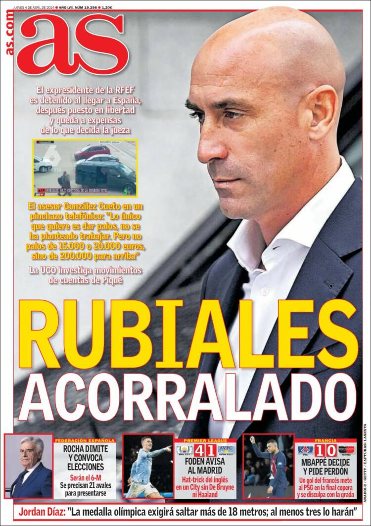 Portadas Deportivas Jueves 4/4/2024 Portadas Deportivas Jueves 4/4/2024