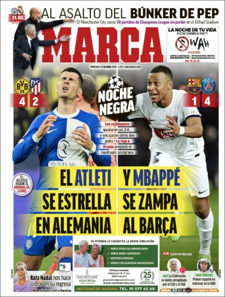 Portadas Deportivas Miércoles 17/4/2024 Portadas Deportivas Miércoles 17/4/2024