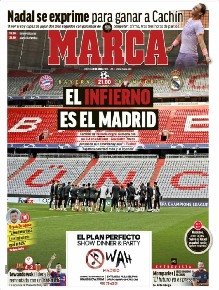 Portadas Deportivas Martes 30/4/2024 Portadas Deportivas Martes 30/4/2024