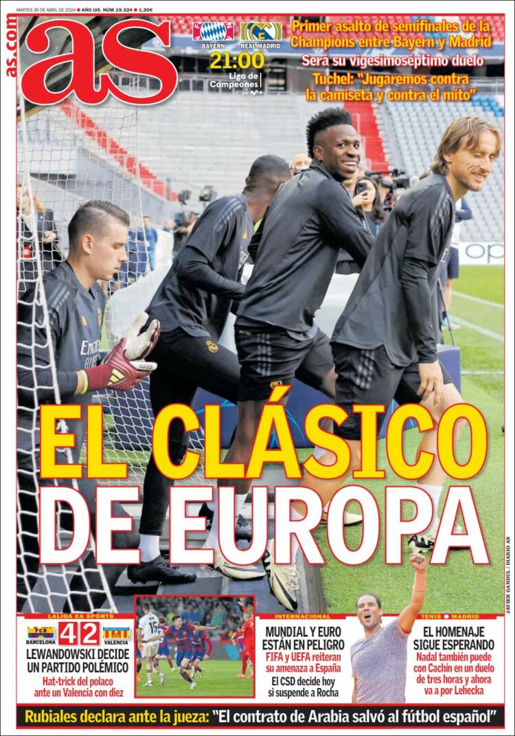 Portadas Deportivas Martes 30/4/2024 Portadas Deportivas Martes 30/4/2024