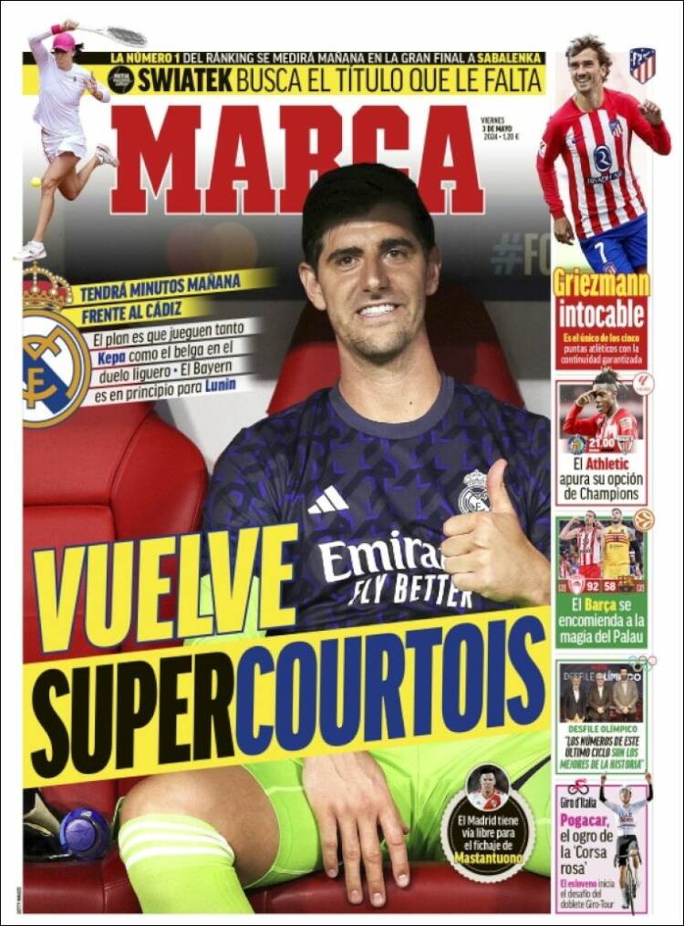 Portadas Deportivas Viernes 3/5/2024