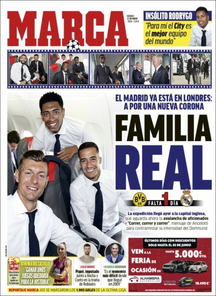 Portadas Deportivas Viernes 31/5/2024 Portadas Deportivas Viernes 31/5/2024