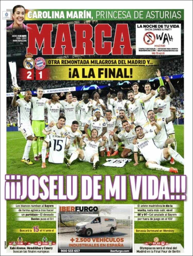 Portadas Deportivas Jueves 9/5/2024 Portadas Deportivas Jueves 9/5/2024