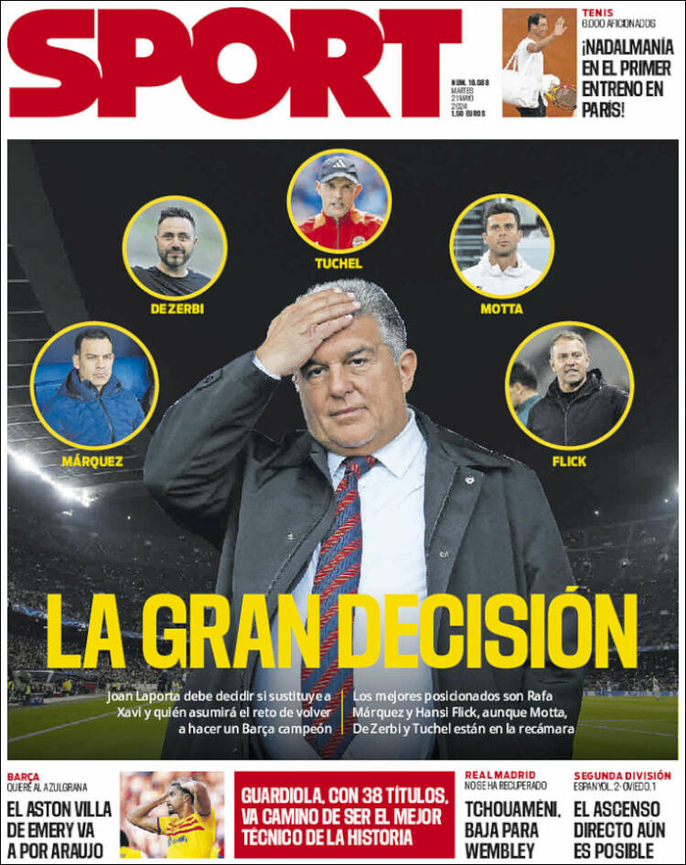 Portadas Deportivas Martes 21/5/2024 Portadas Deportivas Martes 21/5/2024