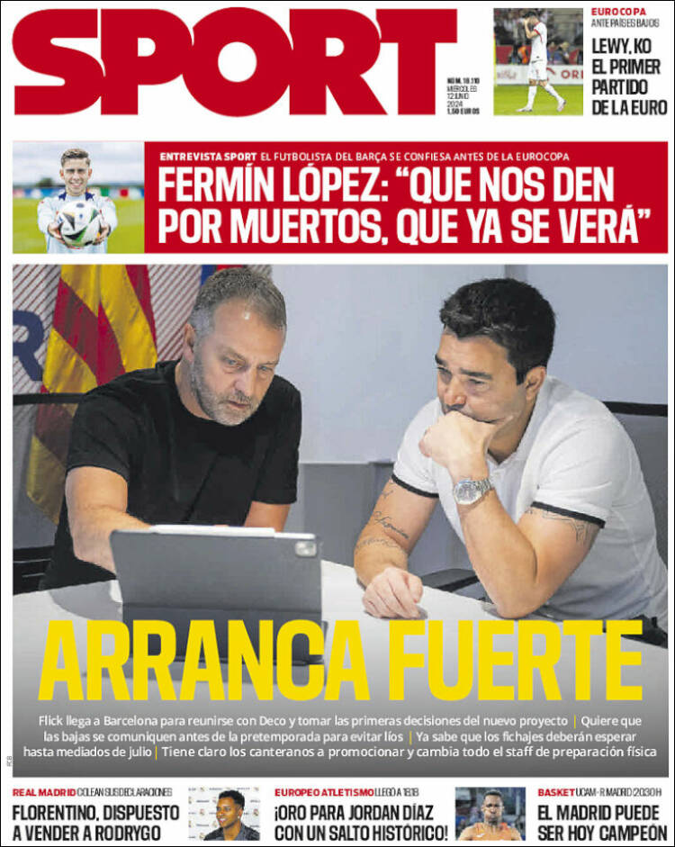 Portadas Deportivas Miércoles 12/6/2024 Portadas Deportivas Miércoles 12/6/2024