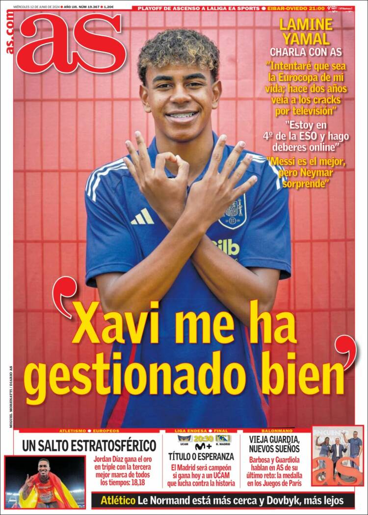 Portadas Deportivas Miércoles 12/6/2024 Portadas Deportivas Miércoles 12/6/2024