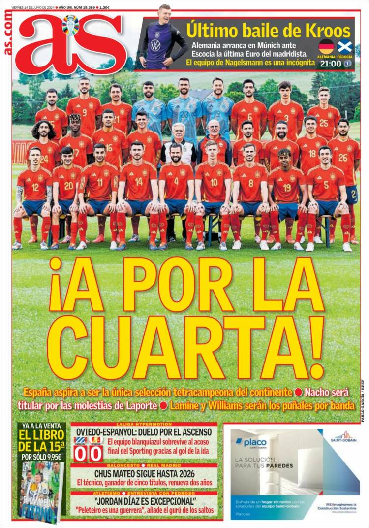 Portadas Deportivas Viernes 14/6/2024 Portadas Deportivas Viernes 14/6/2024