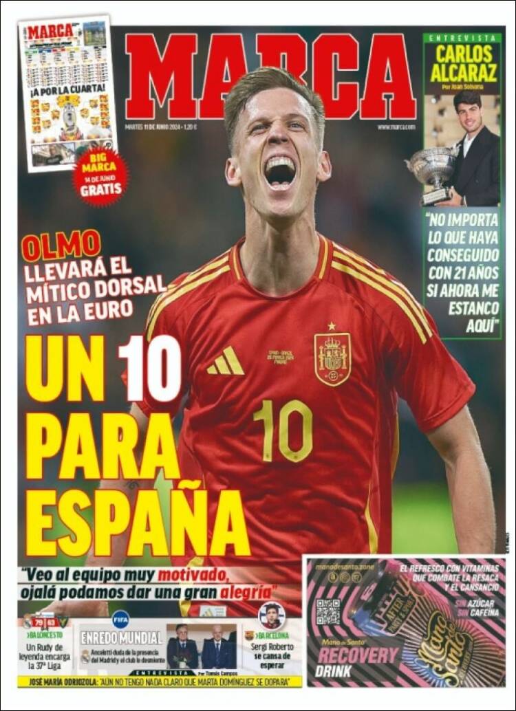 Portadas Deportivas Martes 11/6/2024 Portadas Deportivas Martes 11/6/2024