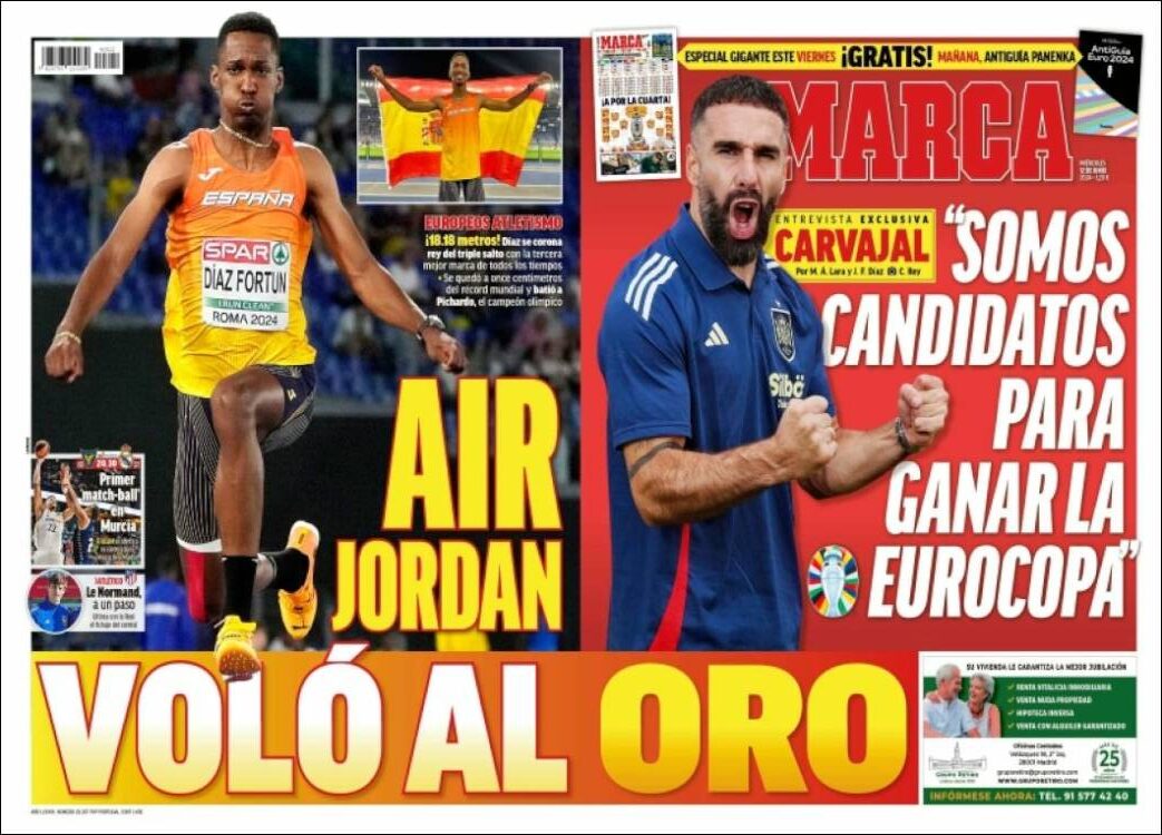Portadas Deportivas Miércoles 12/6/2024 Portadas Deportivas Miércoles 12/6/2024