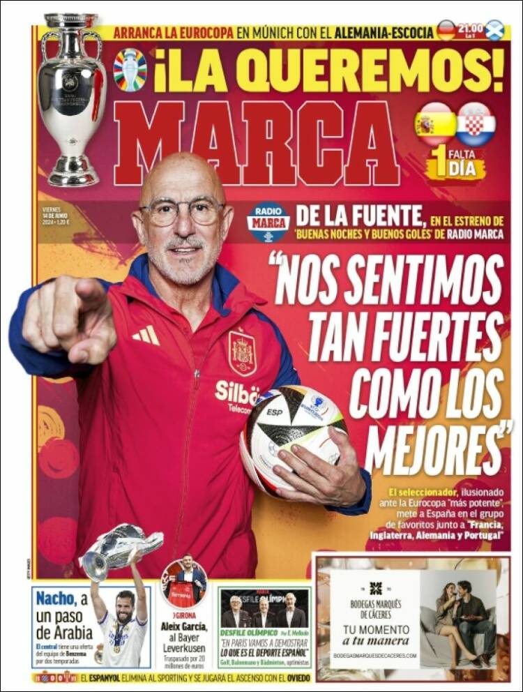 Portadas Deportivas Viernes 14/6/2024 Portadas Deportivas Viernes 14/6/2024