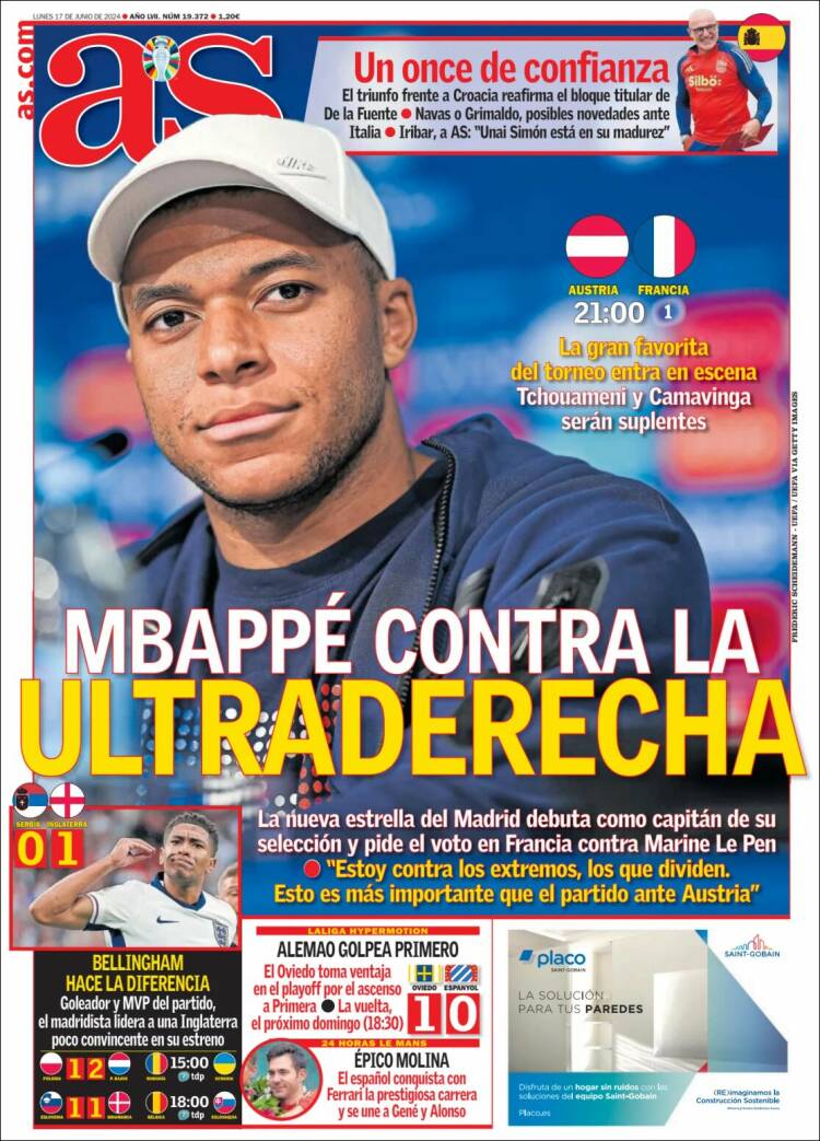 Portadas Deportivas Lunes 17/6/2024 Portadas Deportivas Lunes 17/6/2024