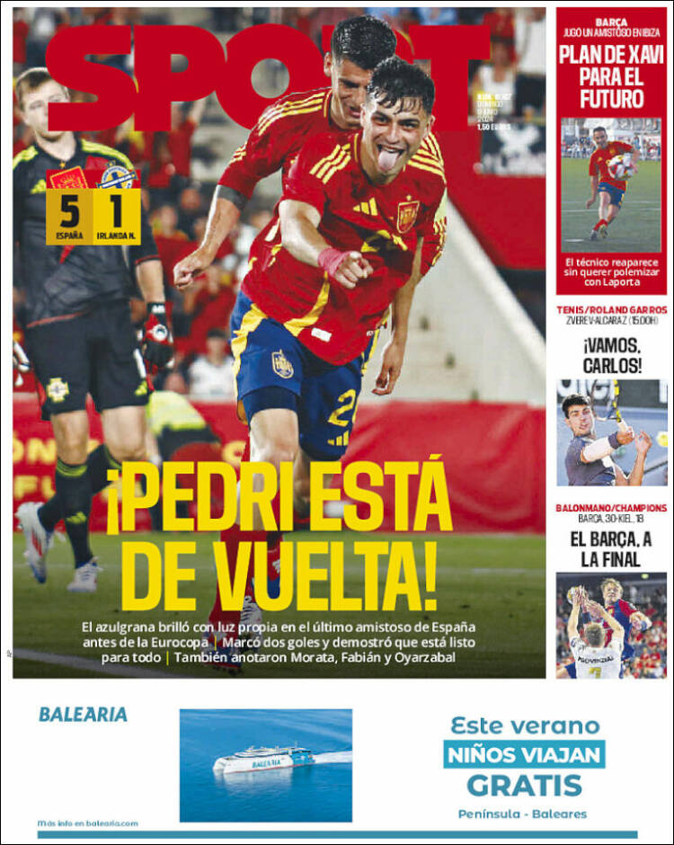 Portadas Deportivas Domingo 9/6/2024