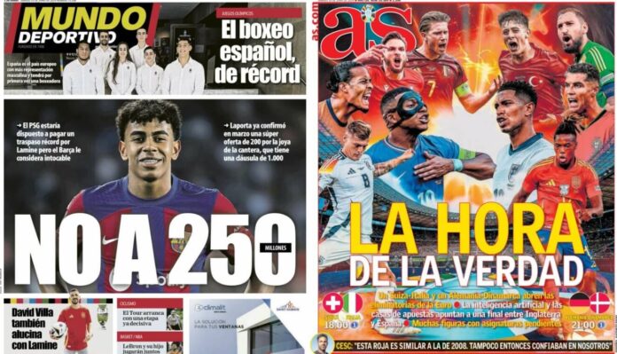 Portadas Deportivas Sábado 29/6/2024