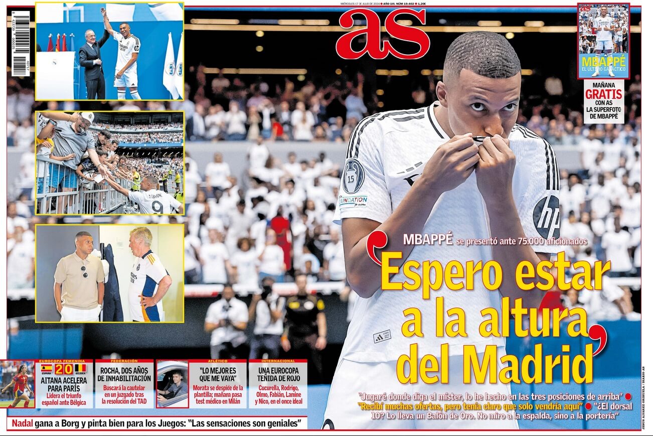 Portadas Deportivas Miércoles 17/7/2024 Portadas Deportivas Miércoles 17/7/2024
