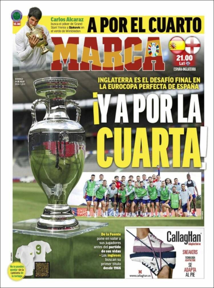 Portadas Deportivas Domingo 14/7/2024 Portadas Deportivas Domingo 14/7/2024
