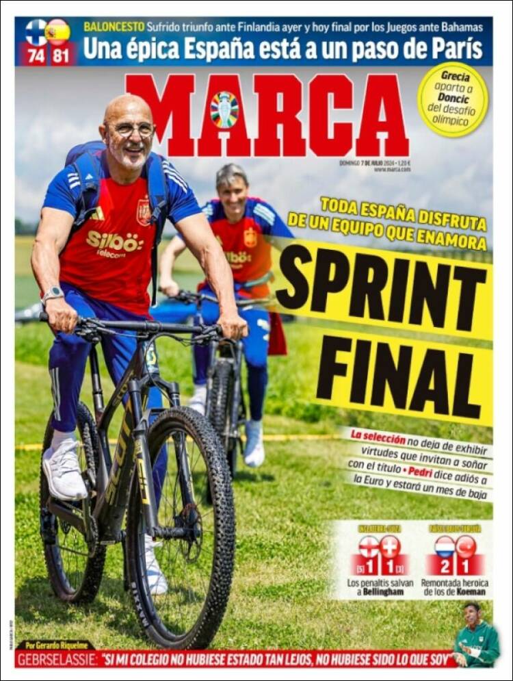 Portadas Deportivas Domingo 7/7/2024 Portadas Deportivas Domingo 7/7/2024